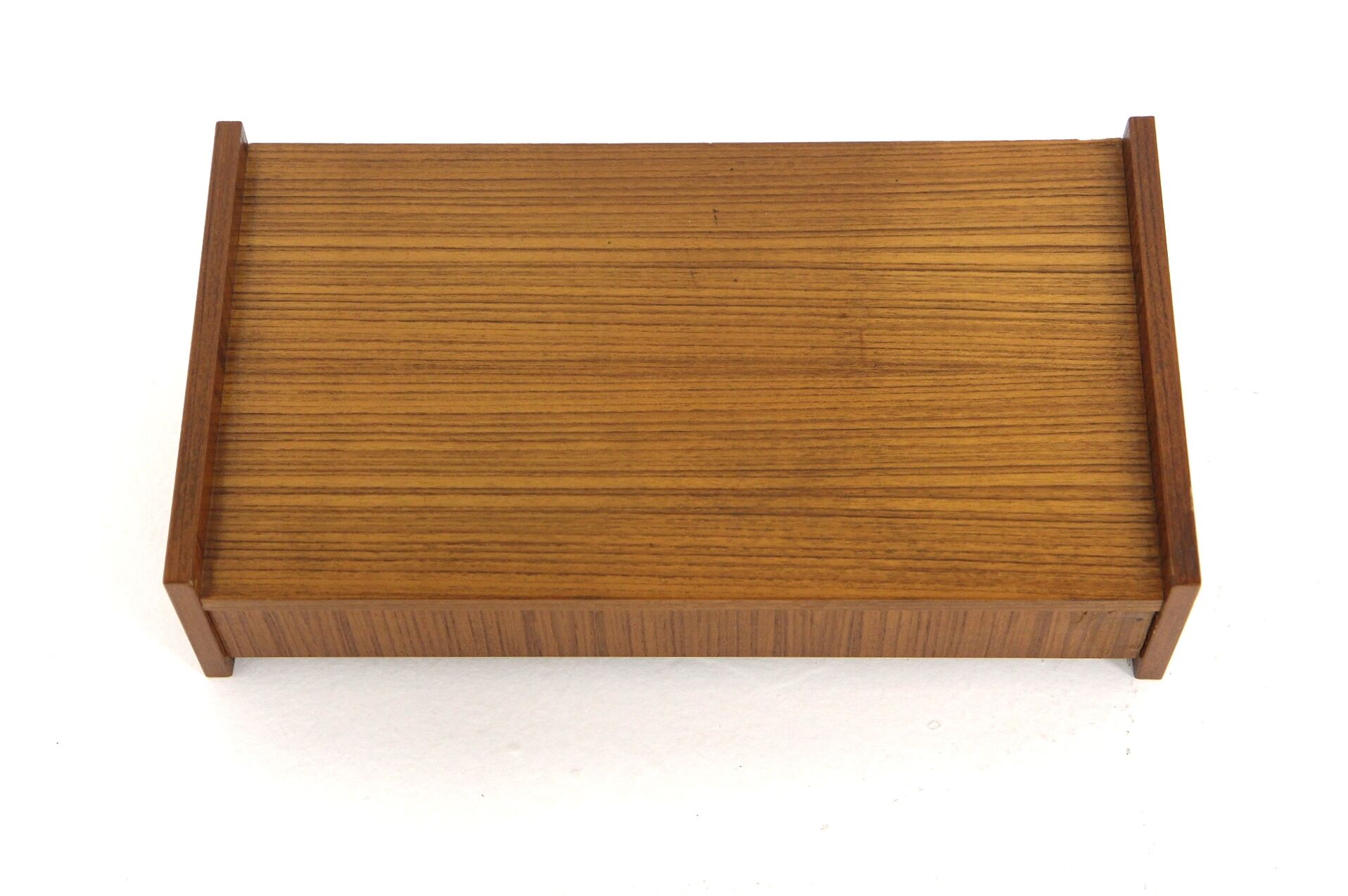 Teak wall console, suede, 1960