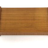 Teak wall console, suede, 1960