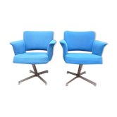 Paire de fauteuils design année 1970