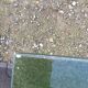 Vintage ceramic coffee table Vallauris spirit with metal x base