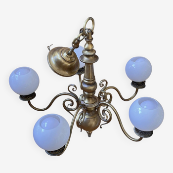 Lustre chandelier à globes