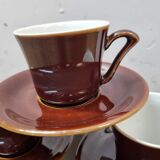 6 cups from 1940/50 enameled ceramic