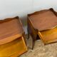 Pair of cherry wood bedside tables with 1 drawer Louis XV style