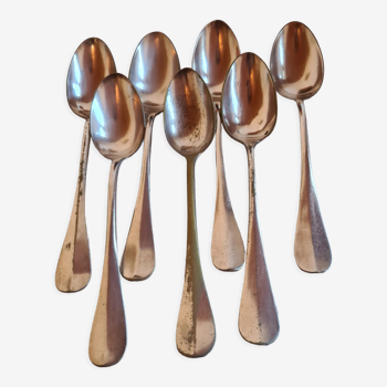 Lot 7 small spoons poinconnees