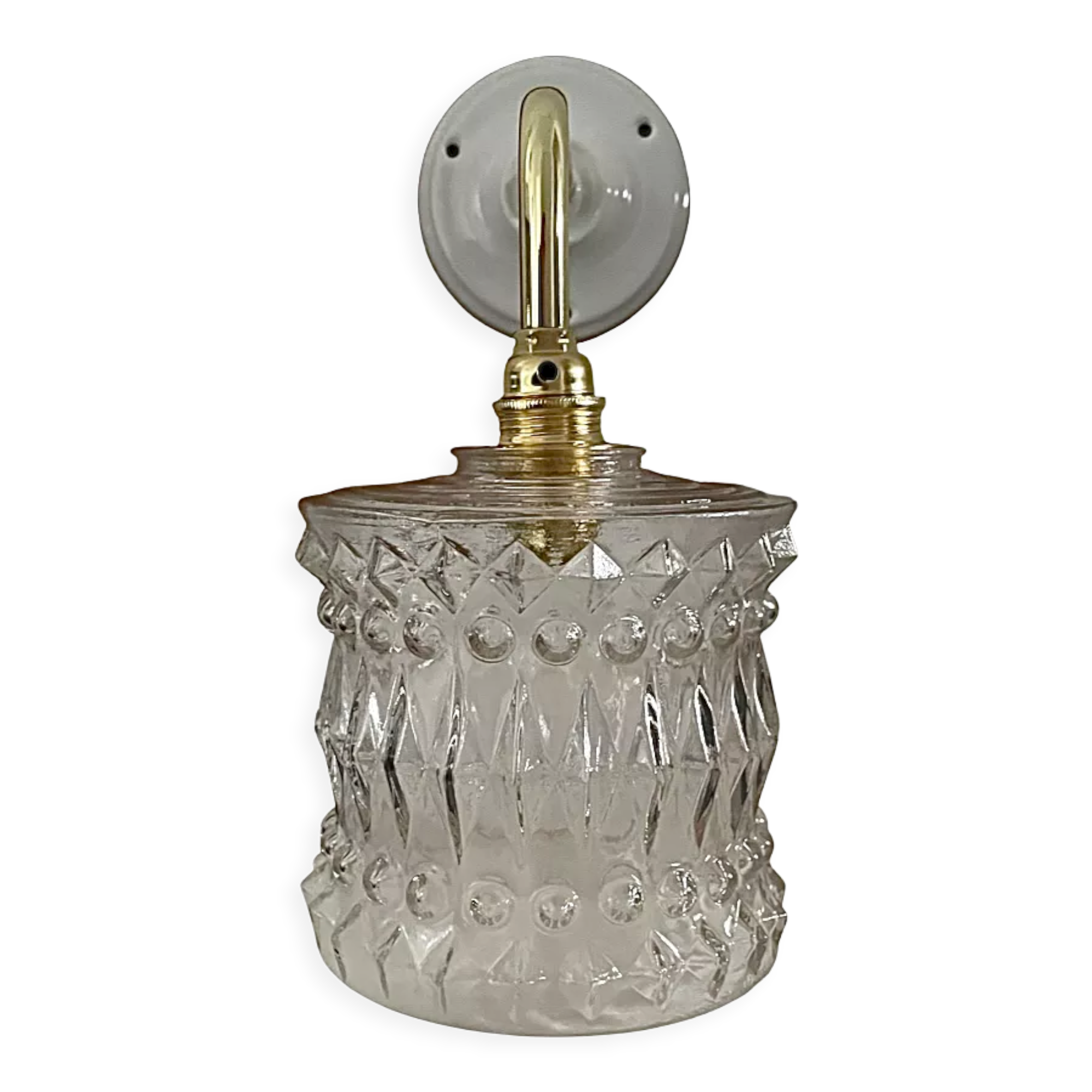 New electrified chiseled glass wall lamp