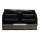 Mail holder, Art Deco, wood and metal