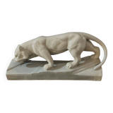 Panthère en céramique craquelée