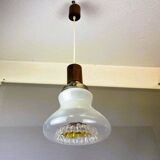 Lampe à suspension en forme de poire en verre d'art de style Mazzega 1970