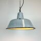 Industrial grey enamel factory lamp, 1960s
