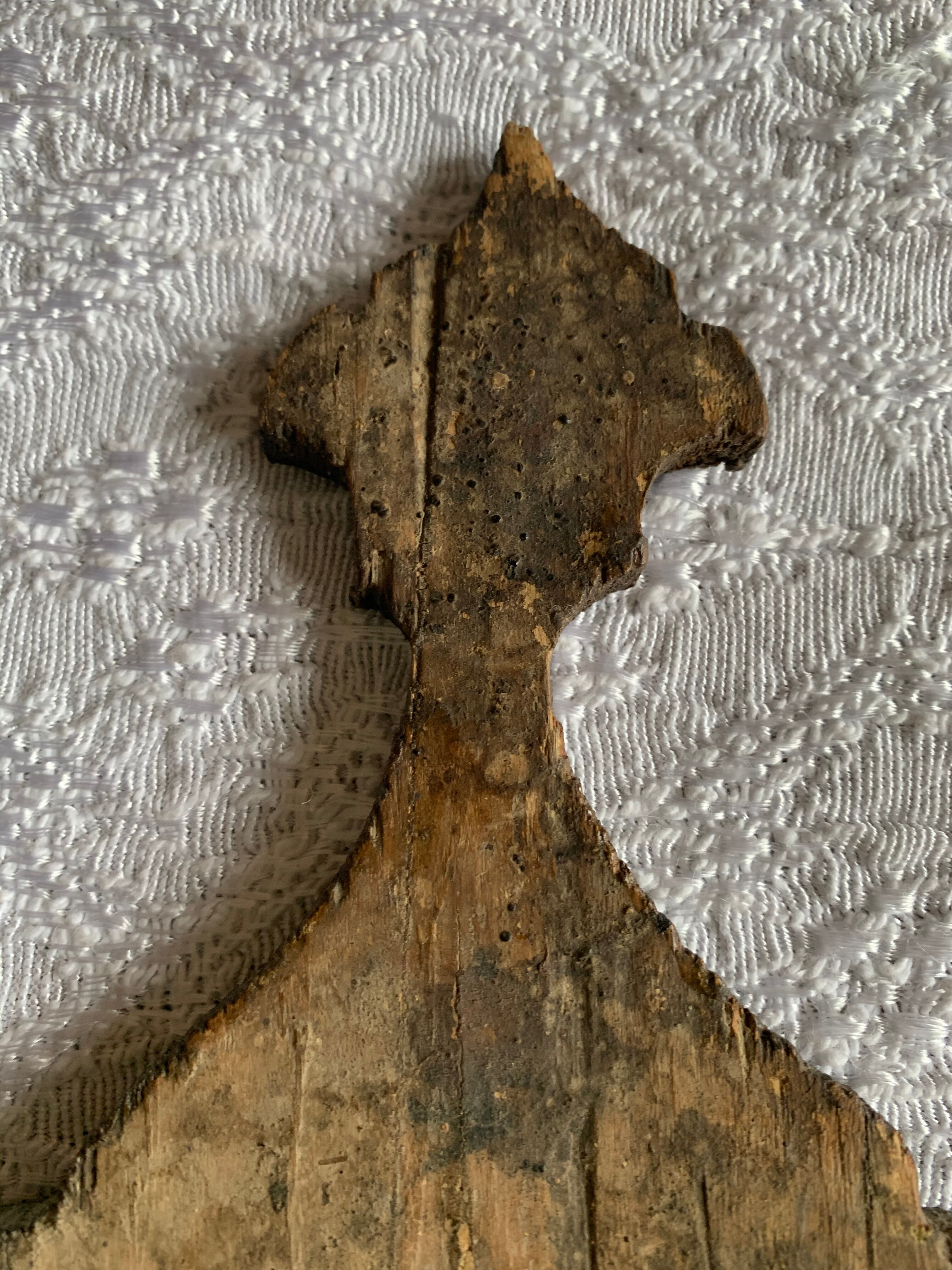 Mirror old painted wood