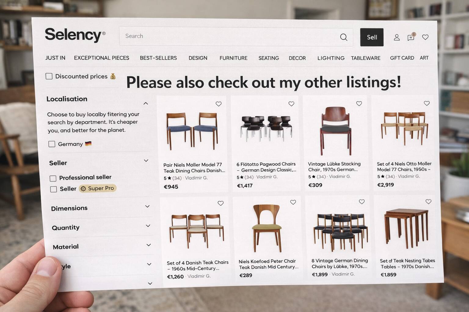 1 of 2 Yngve Ekström Kontiki Chair for Hugo Troeds, Swedish 1960s Vintage