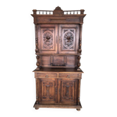 Buffet double corps Henri II en chêne