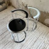 Trio of 70s chrome consoles