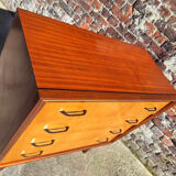 Vintage Chest of Drawers with Compass Feet, Old Furniture