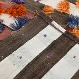 Polka dot wool vintage rug