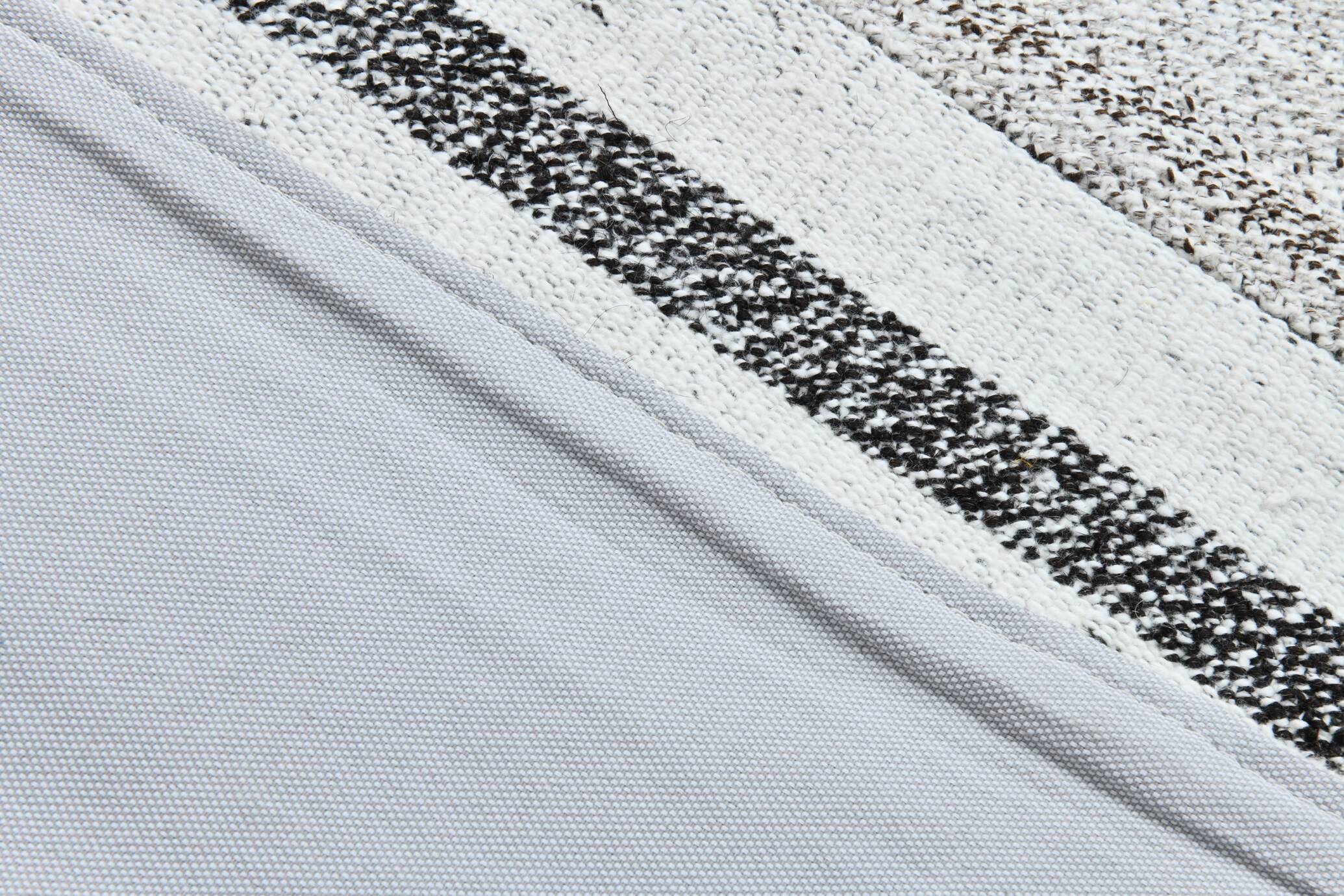 8x10 Contemporary White & Gray Solid Kilim Rug, 258x309Cm