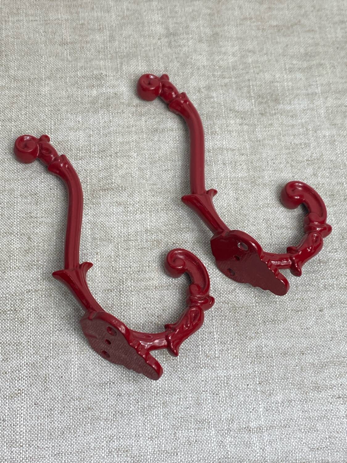 Enameled cast iron coat hooks