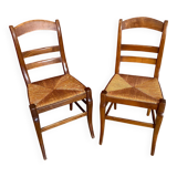 2 straw chairs