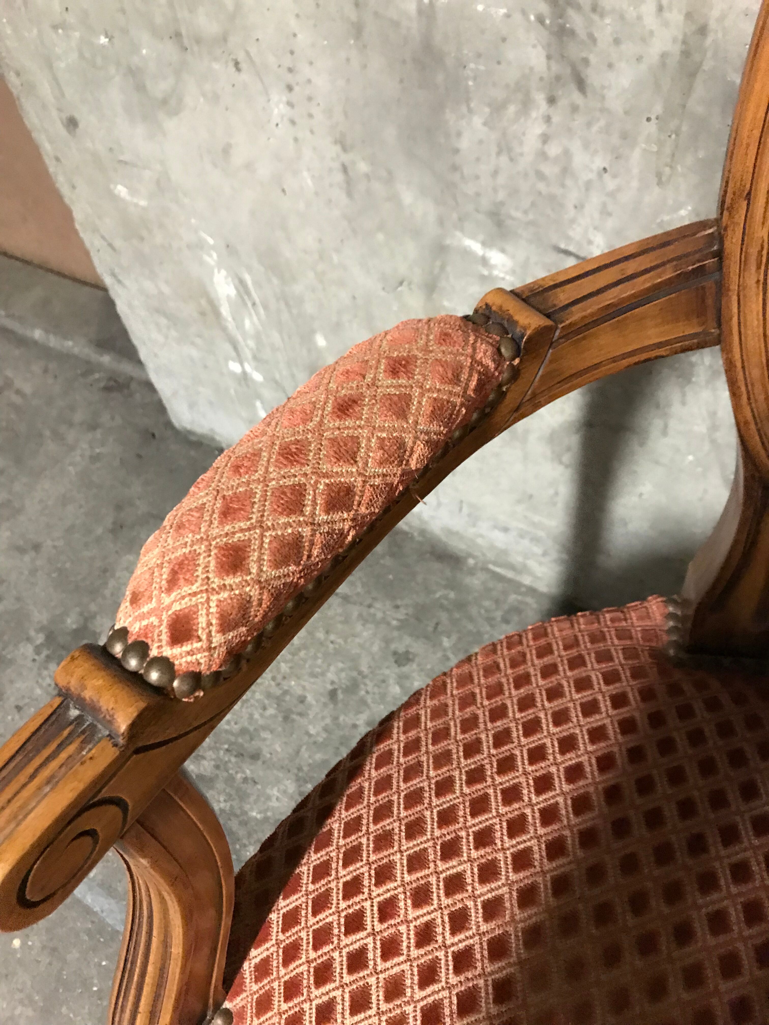 Pair of convertibles Louis XVI armchairs