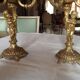 Pair of bronze candlesticks, early 20th