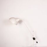 Tilting desk lamp in white metal 1960.