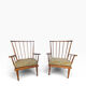 Paire Fauteuils Bauman éventail claire