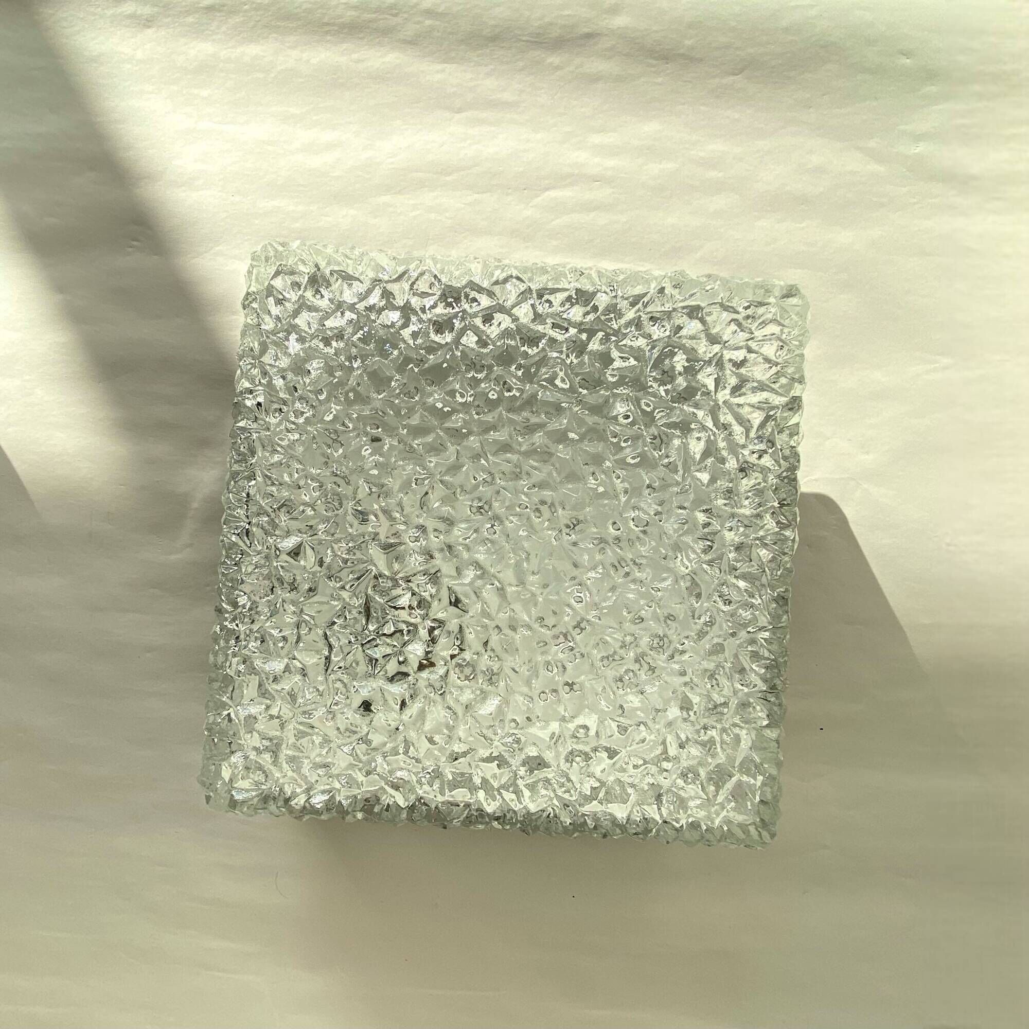 Wall light ceiling light thick glass Holophane 1970 1980 seventies eighties LAMP-7358