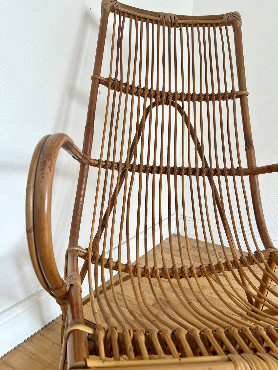 Vintage rattan armchair