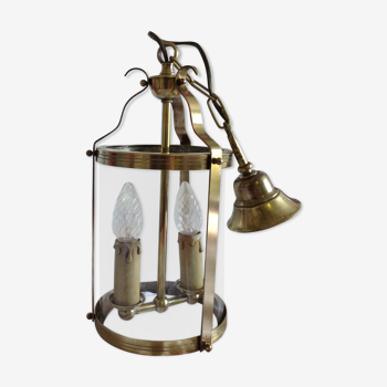 Lantern in glass and brass