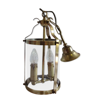 Lantern in glass and brass