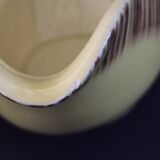 Saint Clément yellow and brown earthenware sauce boat A083