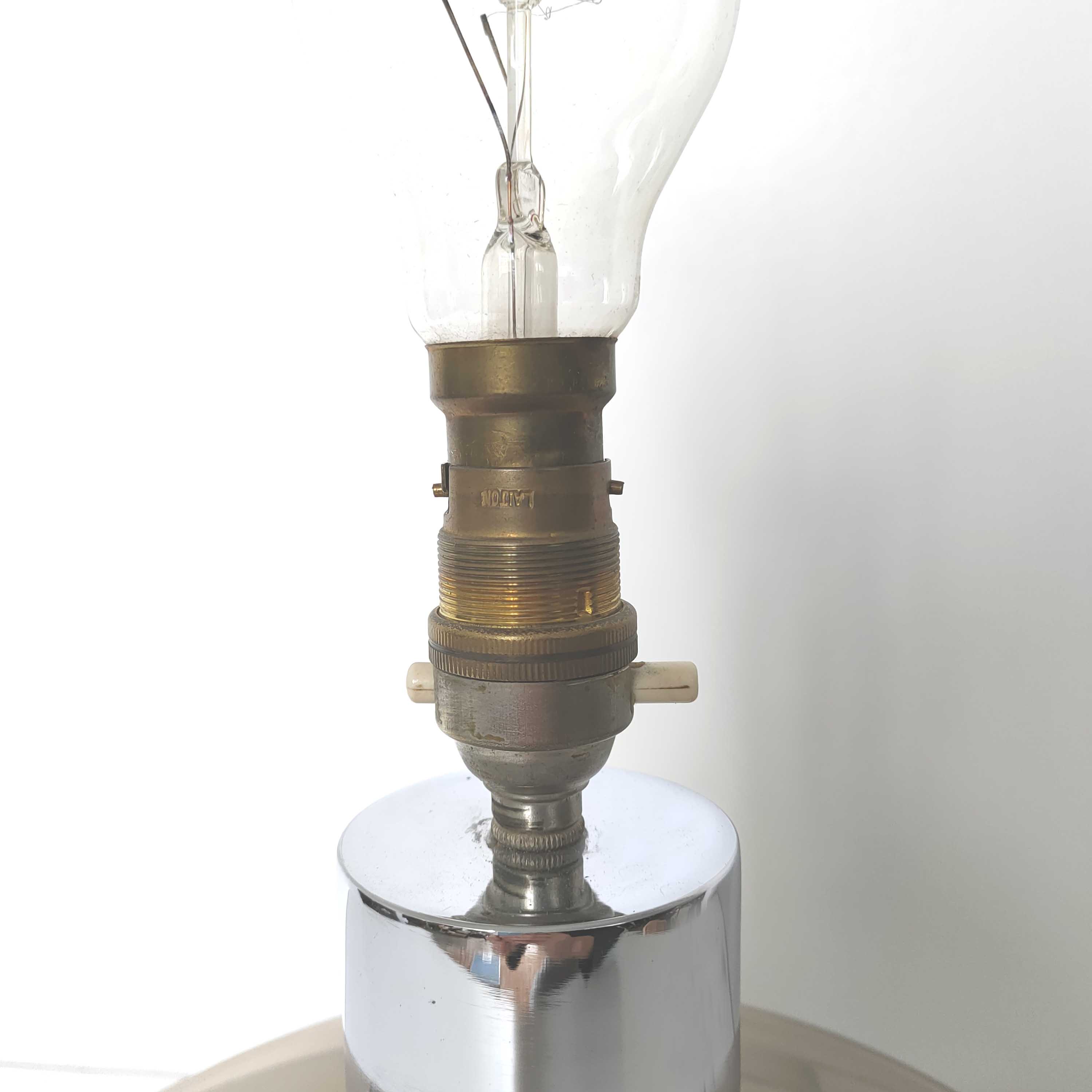 Lamp foot 70s smoked glass