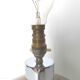 Lamp foot 70s smoked glass