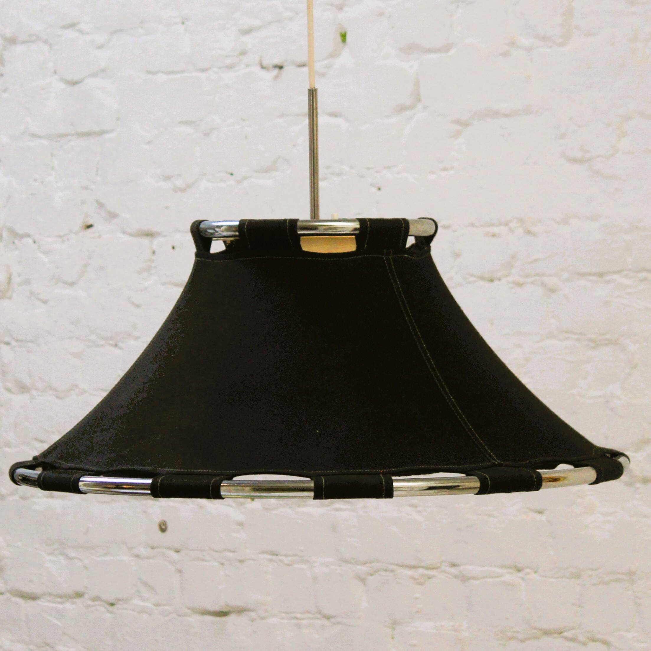 Black and chrome suspension "Anna", Anna Ehrner, Ateljé Lyktan 1970