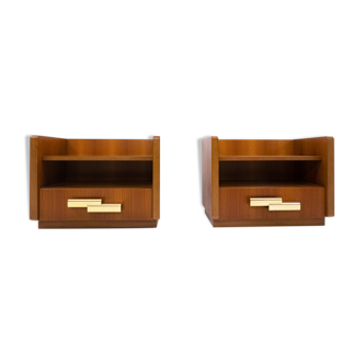 Pair of Mid Century Modern Wooden Nightstands