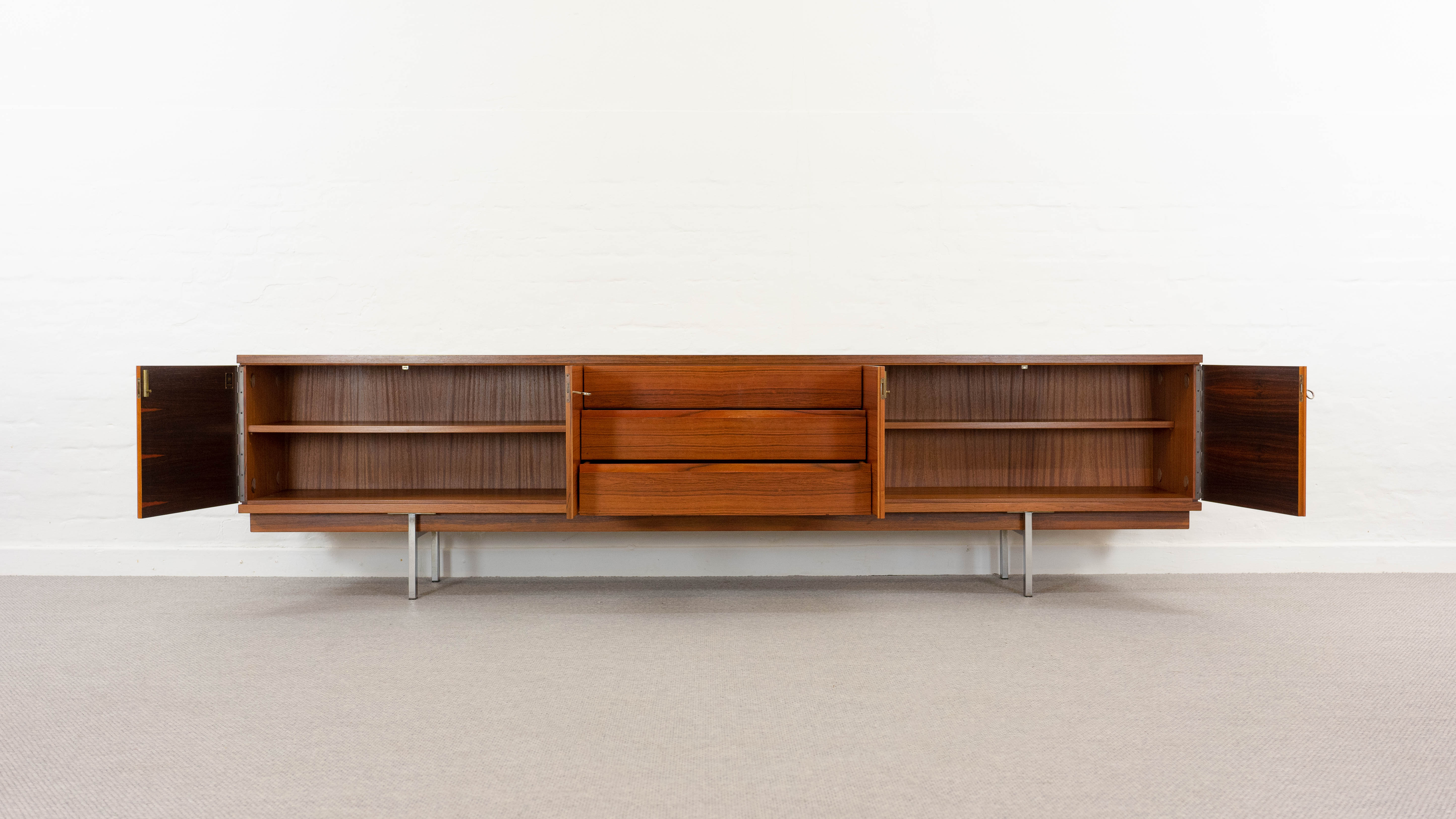 Minimalistic mid century sideboard in rosewood