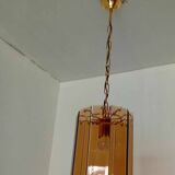 50s/60s pendant light in gold metal
