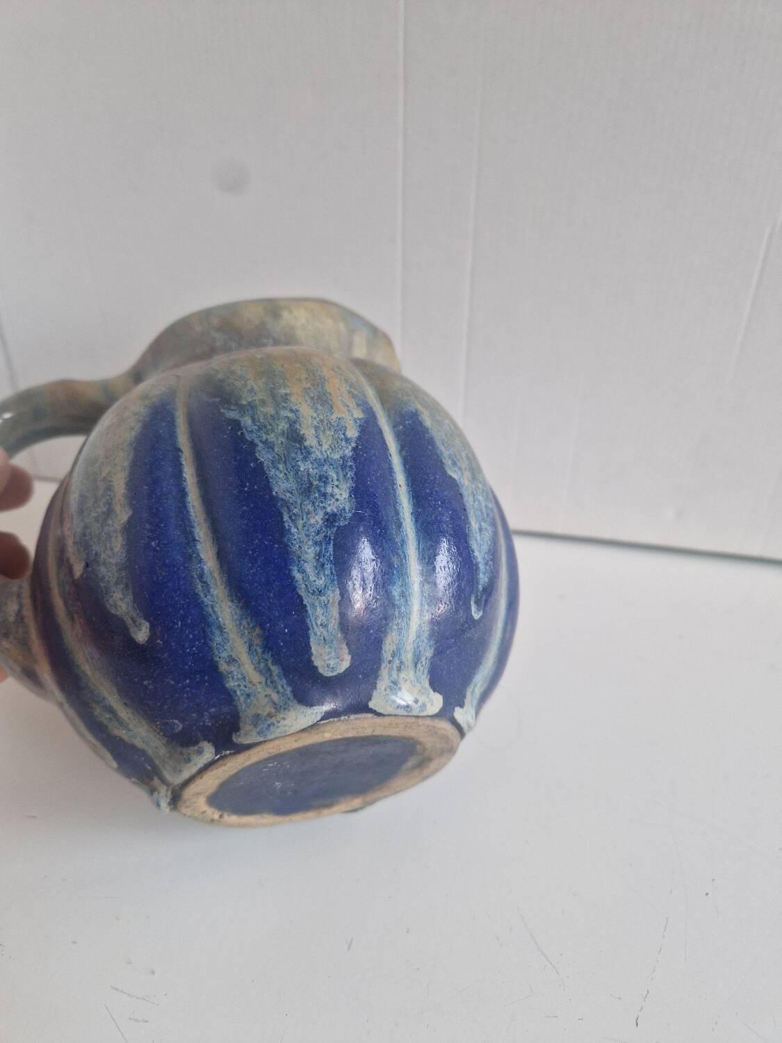 Pumpkin Jug Flamed Blue