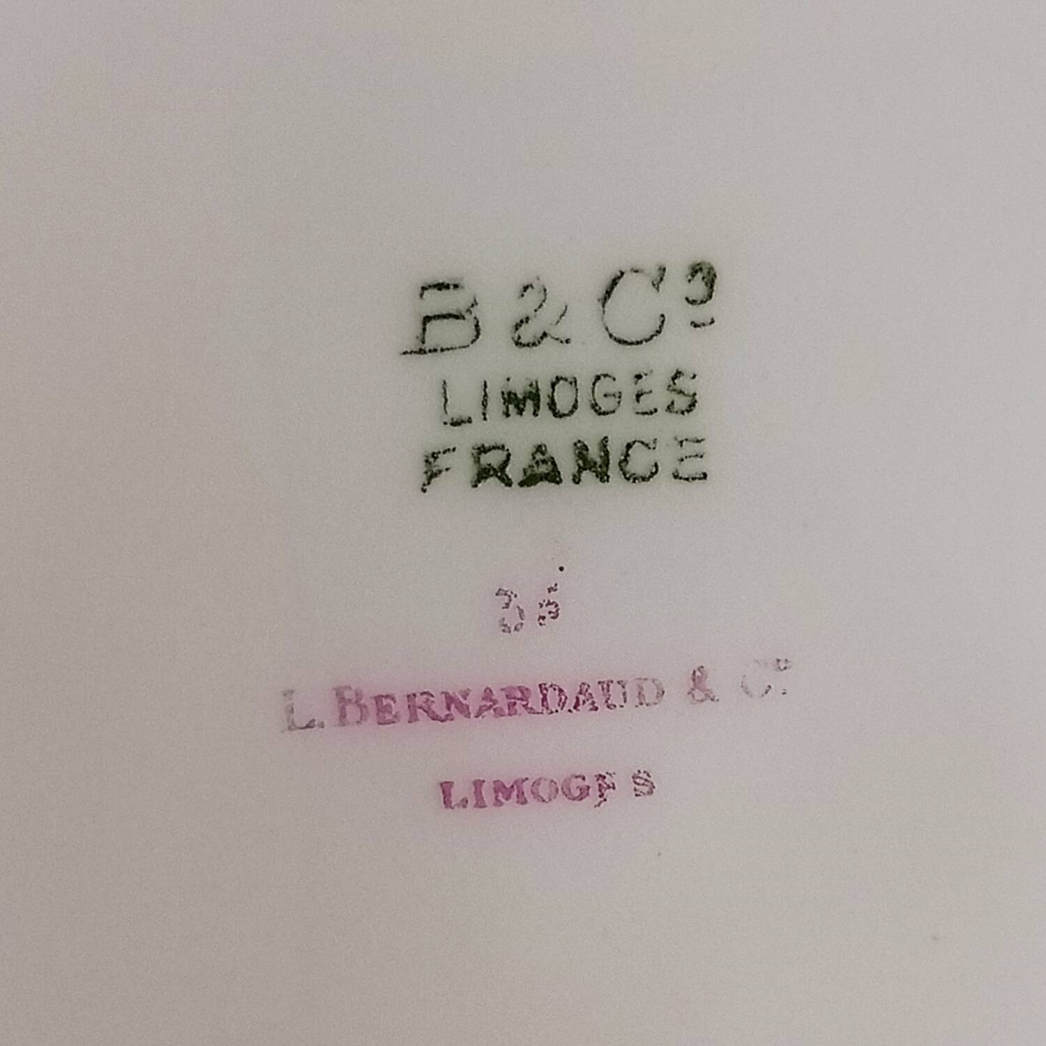 6 Maison Bernardaud dessert plates in Limoges porcelain