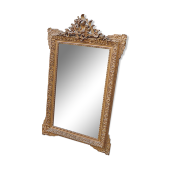 Miroir ancien doré de style Louis XV 135x80cm