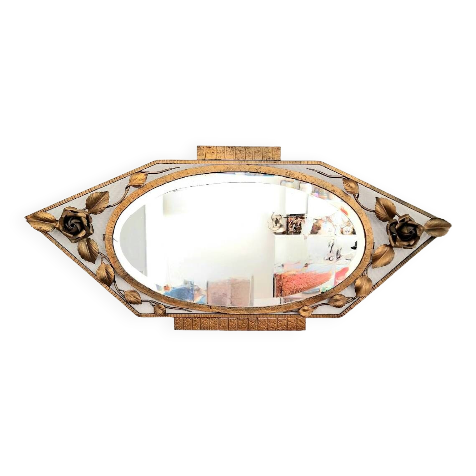 Large Art Deco Mirror, Retro Vintage Decoration