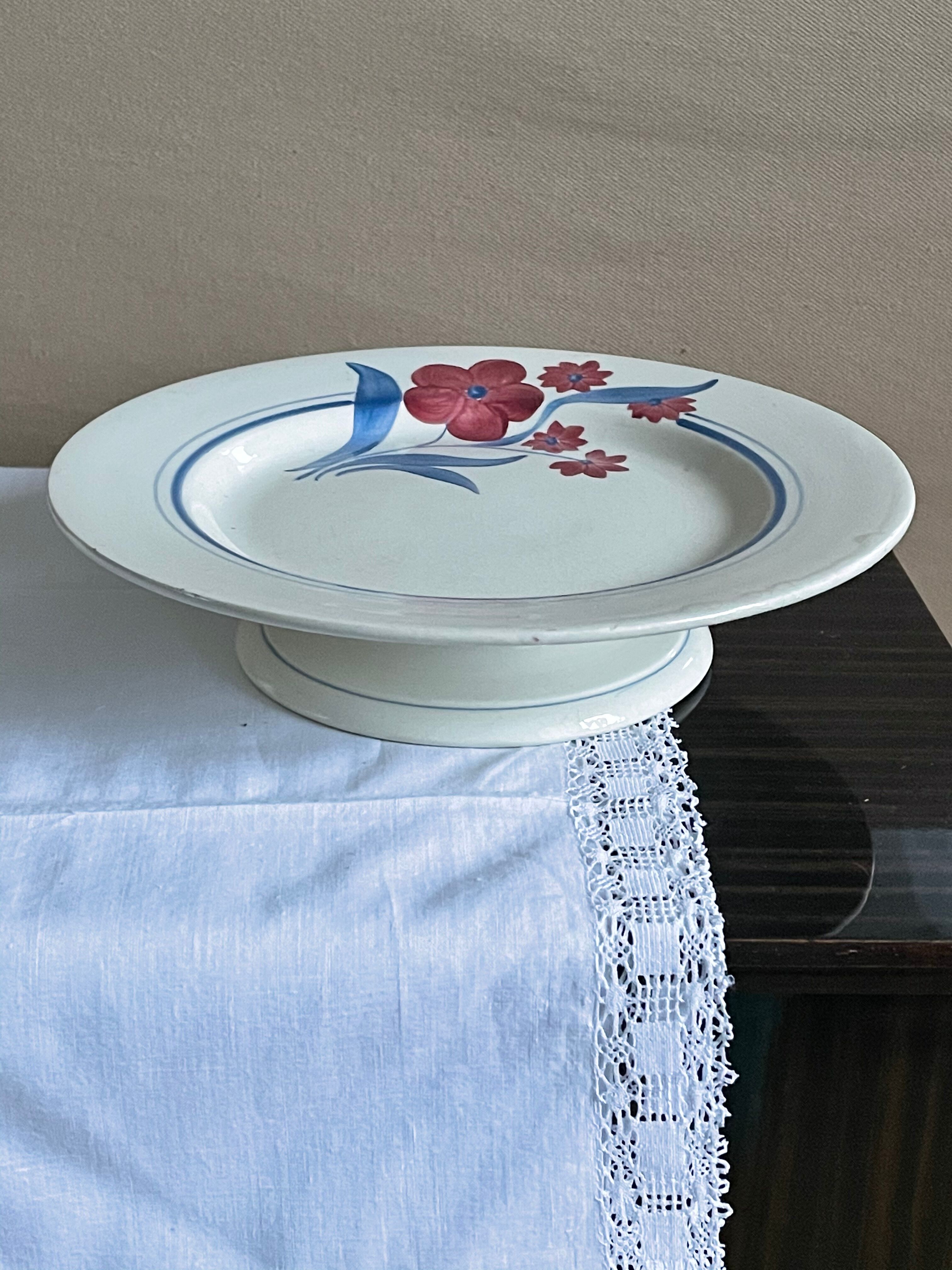 2 plates art' ́ ́ deco Gien pontoise