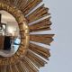 Miroir soleil doré vintage 51 cm