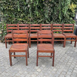 Set of 8 Antique Brutalist Dining Chairs