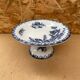 Antique White Porcelain Cake Dish Compotier Vintage Flower Decor