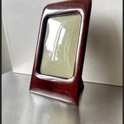 Antique  Art Deco Mahogany Wooden Frame  22.5 cm x 13.5 cm  convex glass