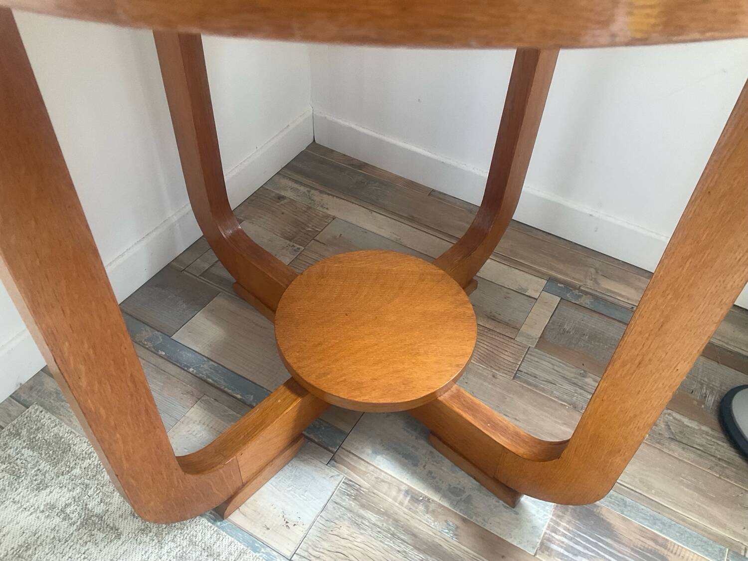 Art Deco oak coffee table from the 40s and 50s