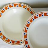 4 semi-hollow plates in iron earth of the Salins model Lucette 210852