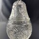 Large covered pear-shaped jar in Bohemian cut crystal