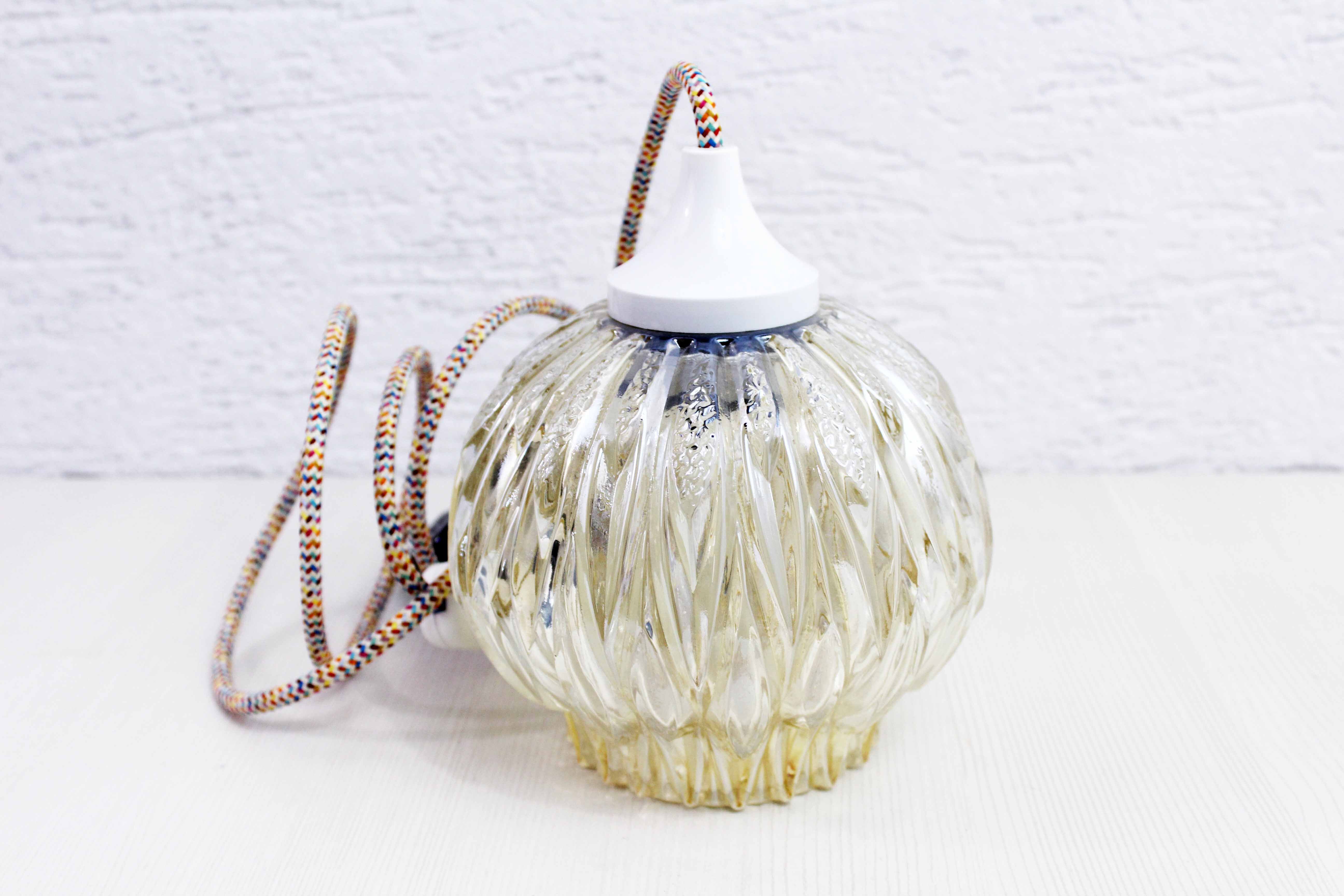 Vintage glass and fabric cable walker